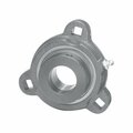 Iptci 3-Bolt Flange Ball Bearing Mounted Unit, 1.3125 in Bore, Ductile Iron Hsg, Eccentric Collar Locking SARFB207-21